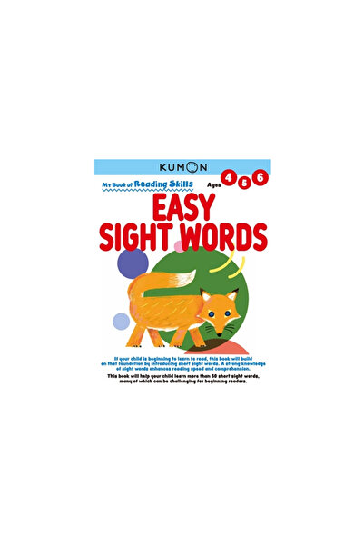 Kumon Pub North Amer Ltd My Book of Reading Skills: Easy Sight Words