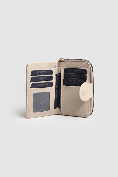 La La'Graccio Paris La'Graccio Paris Women's Bohom Soft Leather Handy Wallet Mink