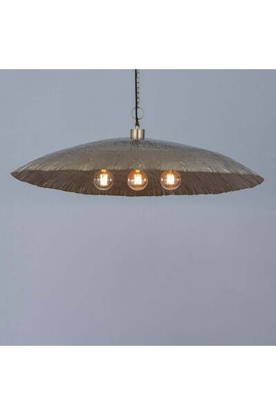 Danube Home ثريا جريس المعلقة - إضاءة داخلية من الحديد الذهبي، لمبات E27x3، ديكور منزلي أنيق