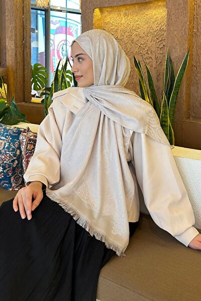 lamelif Etnik Retro Desen Çift Taraflı Şal Taş