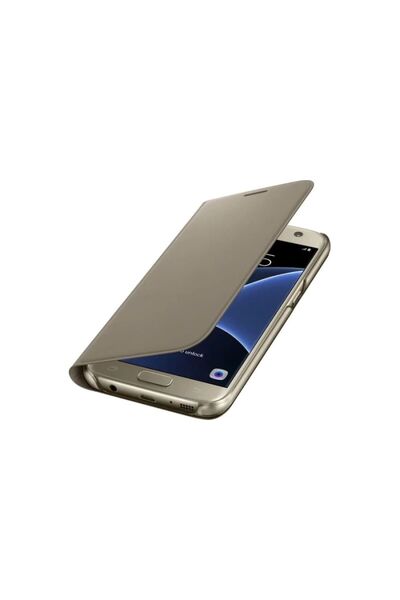 Samsung Husa de protectie S7 flip wallet auriu