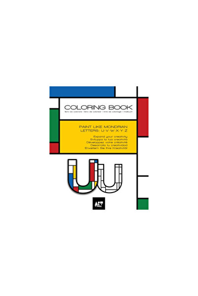 Blurb Inc Coloring Book - Alphabet Mondrian Style: Letters: U V W X Y Z