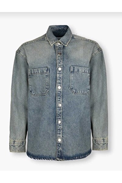 GIESTO ÇİFT CEPLİ DENIM GÖMLEK