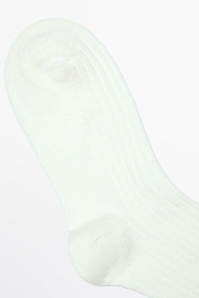 Massimo Dutti Pamuk karışımlı fitilli çorap