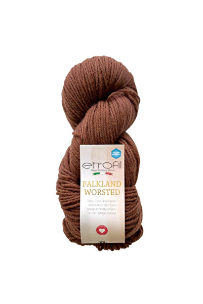 Etrofil Falkland Worsted %100 Saf Yün El Örgü İpi 100 gr 200 mt Doğal Yumuşak Dayanıklı 72130