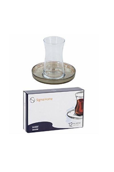Sigma Tea Set 12 Pieces Luster Smoked Rexy Sgm09863