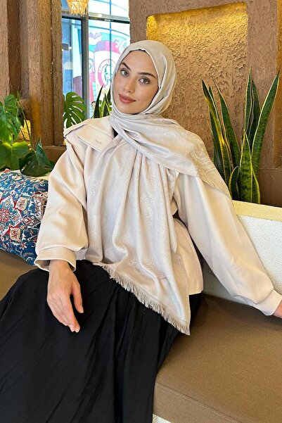 lamelif Etnik Retro Desen Çift Taraflı Şal Taş