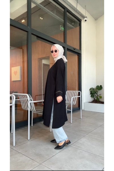 Melek aydın Long Tunic with Slit Details on the Sides