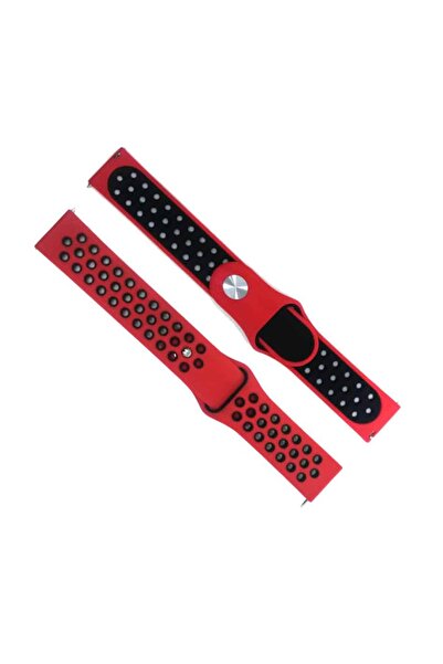 Edman Sports Bracelet Strap for Fitbit Charge 3 / 4, size L, Red/Black