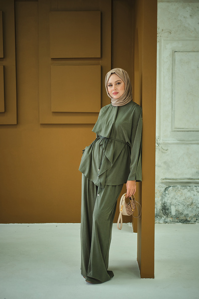 LOCCO Women's Shoulder Pad Suit Green