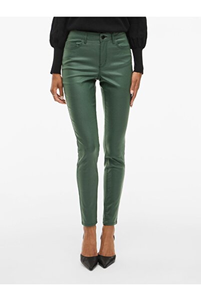 VILA Slim-Fit-Hose VISARAH beschichtete