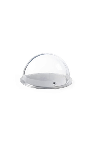 HENDI Capac rolltop cu buton cromat, plastic SAN ø380x(H)240 mm