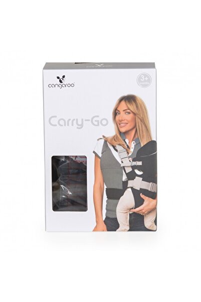 Cangaroo Baby carrier Carry Go 2 Dark Grey with head protection, 4 carrying positions, from 3