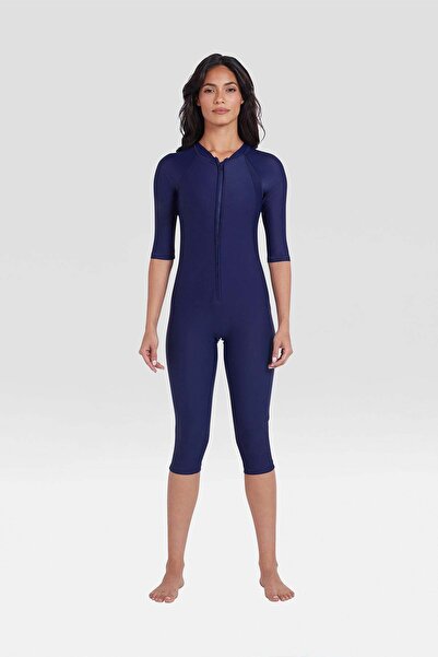 Coega Sunwear Ladies Slim-Kini Swimsuit 3/4 Length - Navy