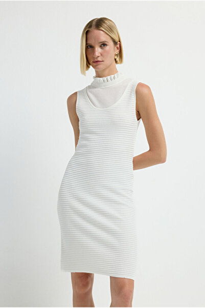 adL Garnili Kolsuz Triko Elbise