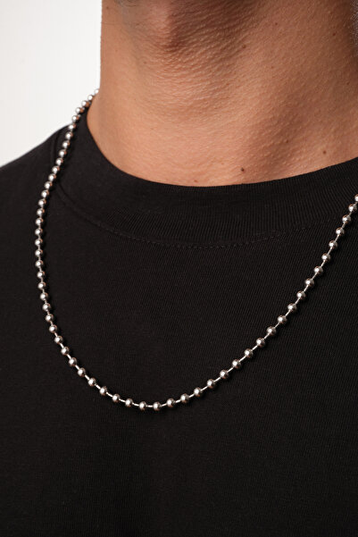 ByFlorya Jewelry Çelik Top Dorika Erkek Zincir Kolye 3mm Kararmaz 60cm