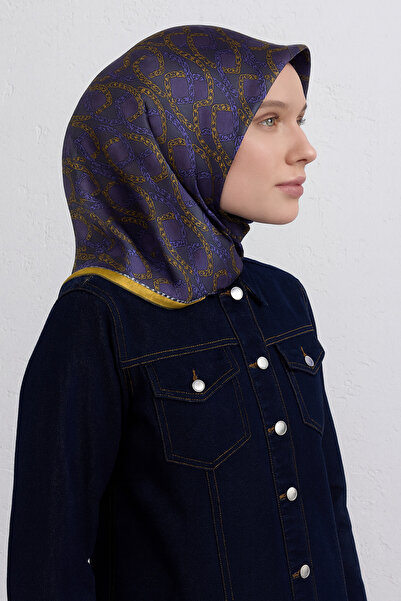 Armine Eșarfă din mătase pură Tivil 9410 - 58 Model mixt afumat