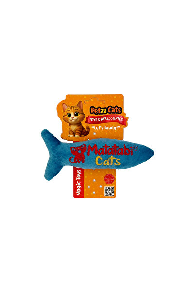 Petzzcats جونيور لعبة قطط من القطيفة على شكل سمكة ماتاتابي مع صوت خشخشة، لون ...