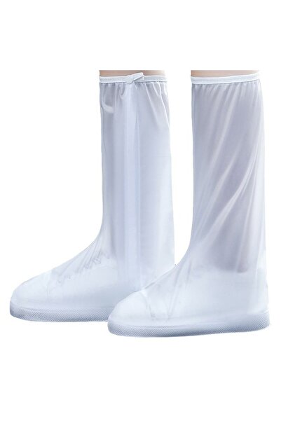 Flippy Waterproof Shoe Covers for Rain and Mud, Anti-Slip Sole, Zip and Snap, 40 cm, Size XL 40-41,