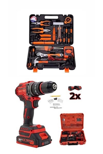 newprotech 36v şarjlı matkap 25 parça elektrikçi takım çantası