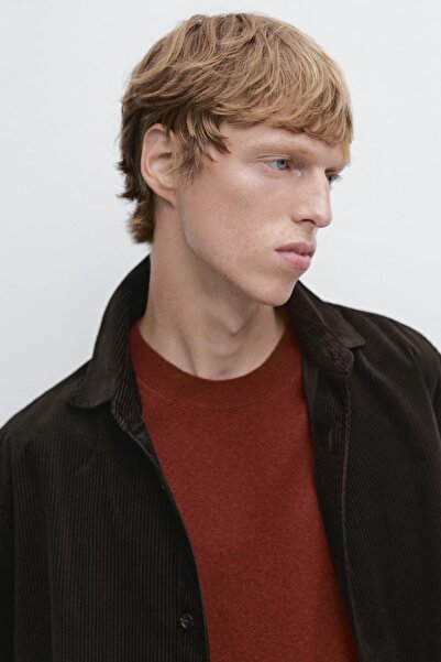 Massimo Dutti Fitilli kadife regular fit ince ceket