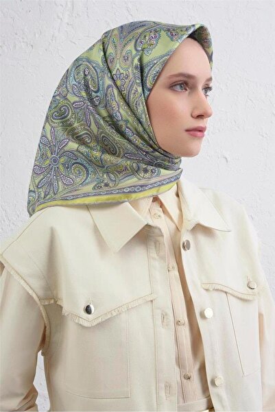 Armine Tivil Pure Silk Scarf 9421 - 83 Κίτρινο Μικτό σχέδιο