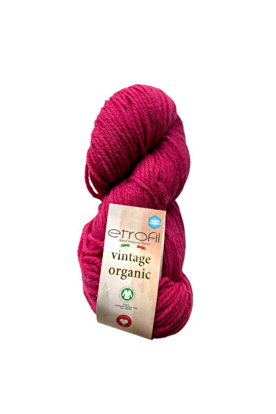 Etrofil Vintage Organic %100 Yün El Örgü İpi 50 gr 105 mt Doğal Saf Yün-74181...