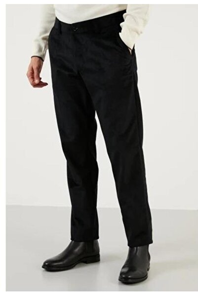 CLASSİCS MEN Captiva Men's Relaxed Fit High Quality Classic Winter Thick Fleece Lined Thermal Velvet Pants Dad