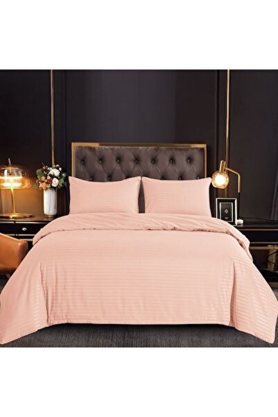 Casa de Vis Double bed linen set, satin cotton, 220 x 230 cm, 4 pieces, salmon,