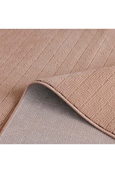 Danube Home Carel Textured Solid Rug Salmon Brown 160x230cm – Soft Polyester, Stylish Durable Area Rug