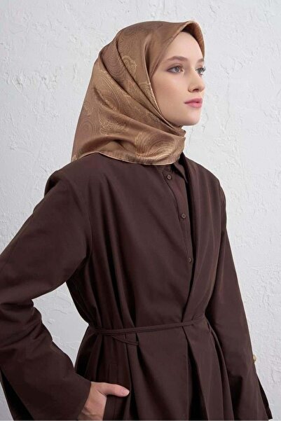 Armine Eșarfă din mătase pură Sura 9428 - 38 maro model mixt