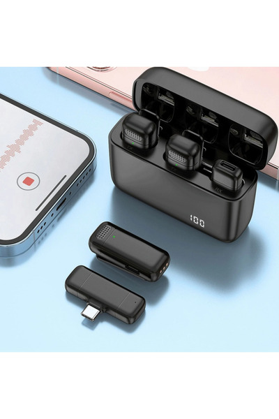 Unico K6 Profesyonel Kablosuz Yaka Mikrofonu Youtuber Yayıncı Tiktok İçin İOS Ve Android Uyumlu