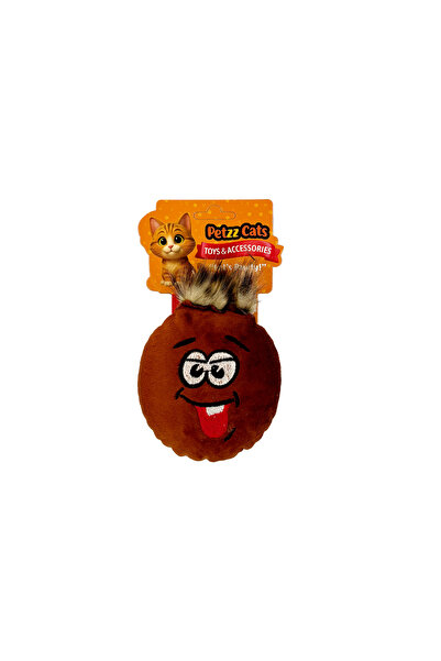 Petzzcats لعبة القط القطيفة مينو ماتاتابي مع صوت خشخشة، لون بني، 13×11 سم