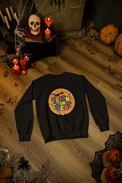 MAGORS ستيل-إكس هابي هالوين - سويت شيرت للأطفال مطبوع عليه عيد الهالوين للجنسين