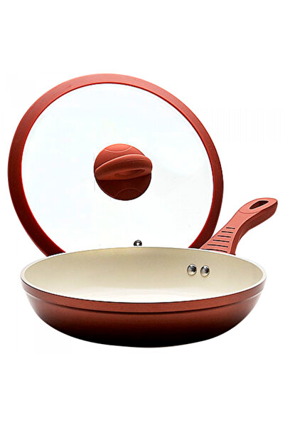 Raki MAYER & BOCH frying pan 24x5.2cm with non-stick ceramic coating with lid...