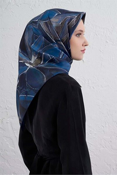 Armine Tivil Pure Silk Scarf 9406 - 83 Μπλε Μικτό σχέδιο