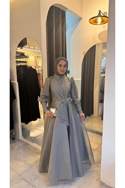 MODA VİP OMUZ VE ÖN DETAYLI ABİYE