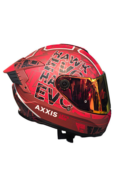 AXXIS VİZÖR REVO RED KIRMIZI RENK PANTHER VE HAWK EVO UYUMLU (DİKKAT VİZÖR FİYATIDIR KASK DEĞİLDİR)