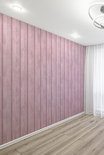 dreamwall Pembe Çizgili Modern Tekstil Duvar Kağıdı