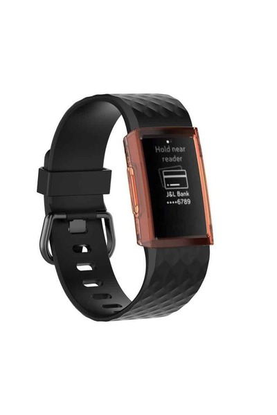 Edman Silicone Case for Fitbit Charge 3, Red