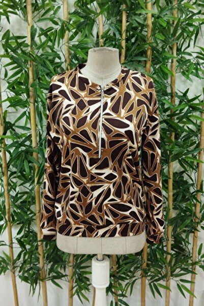 Mossta Μπλούζα με μακρυμάνικο σχέδιο με λεπτομέρεια με φερμουάρ - με σχέδιο