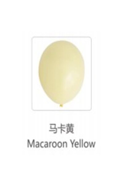 Flippy Σετ 12 μπαλονιών λάτεξ Macaroon, 30 εκ., κίτρινα