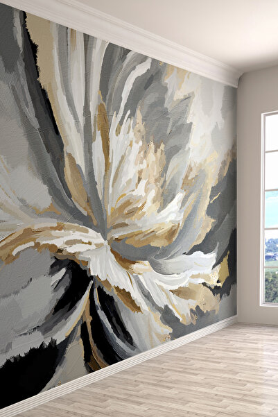 dreamwall Soyut Çiçek Desenli Tekstil Duvar Kağıdı