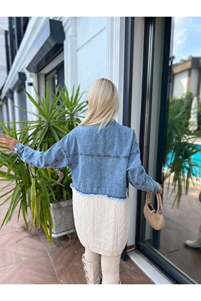 PREMİER VİE Новий сезон Волосся Плетіння Детальний джинсовий трикотаж