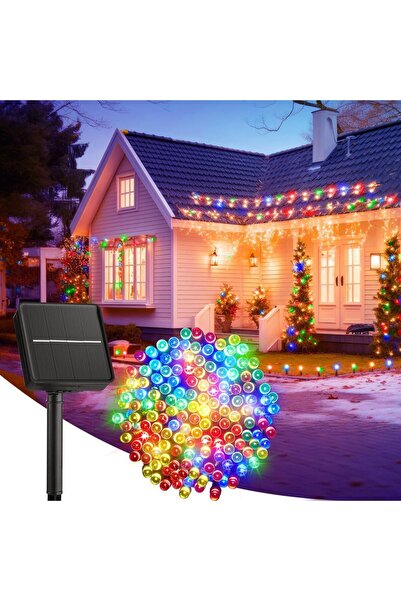 BellFyd Instalatie LED cu Panou Solar, 10 M - Pentru Exterior, Lumini Solare cu 8 Moduri de Lucru