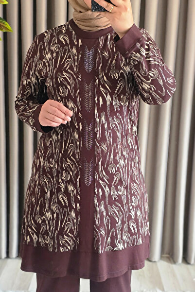 Elmas Tesettür Îmbrăcăminte pentru femei cu hijab, mărime mare, cu model în d...