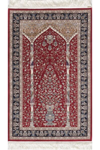 Turkrugs Saray Halı Alem Serisi Namazlık – Modal ipek İplik, Yumuşak Dokulu v...