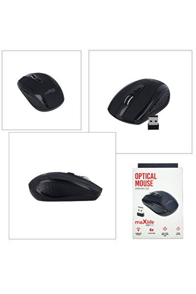 MaxLife Naturals Mouse wireless Maxlife Home Office MXHM-02, 800/1200/1600 DPI, 6 butoane, dimensiuni 98 x 58 x 35 mm