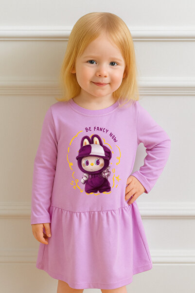 META MODA Mevsimlik Uzun Kollu %100 Pamuk KIZ ÇOCUK ELBİSE LABOBU