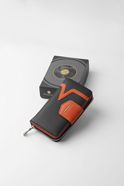 CENGİZ PAKEL Medium Size Women's Wallet – 65295m - Black/Tile